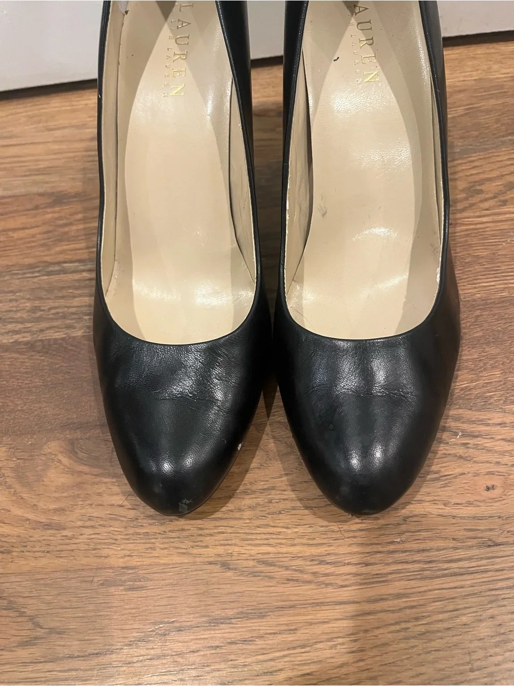 Lauren Ralph Lauren Classic Black Women's Leather Pumps 9.5B